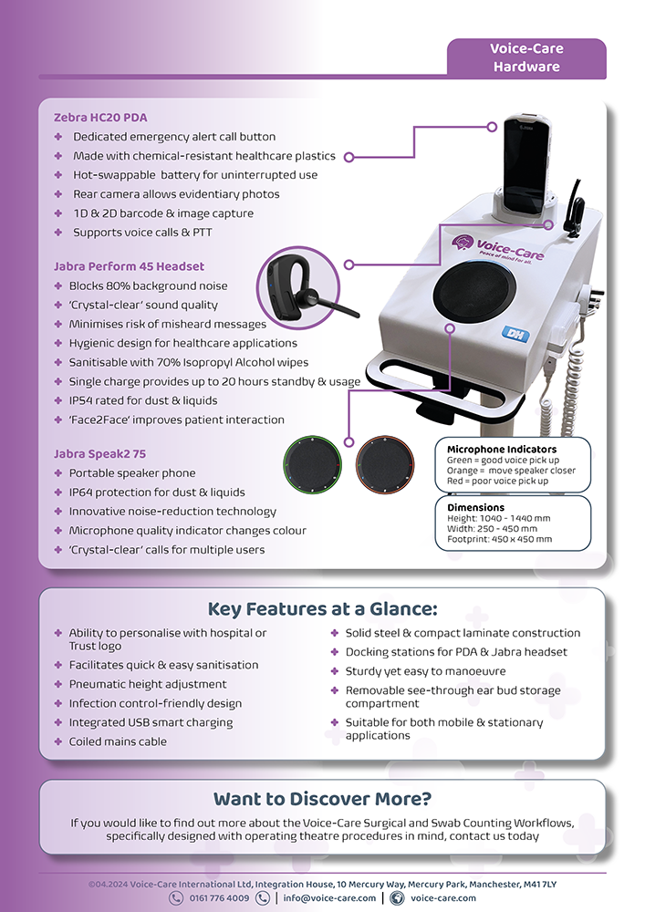 The Voice-Care Medical Cart